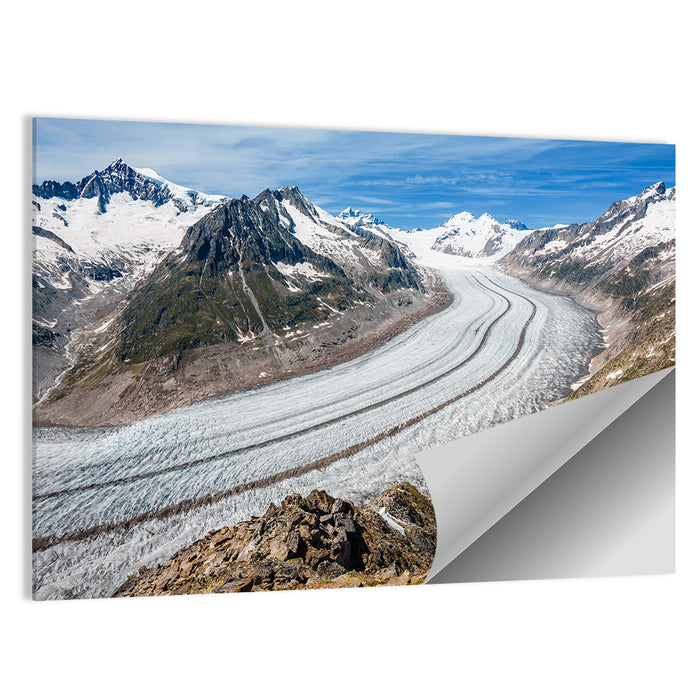 Aletsch Glacier Valley Wall Art as a poster print