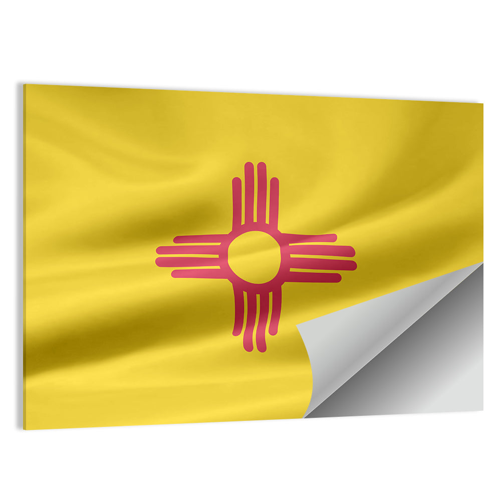 New Mexico Flag with Zia Symbol Wall Art