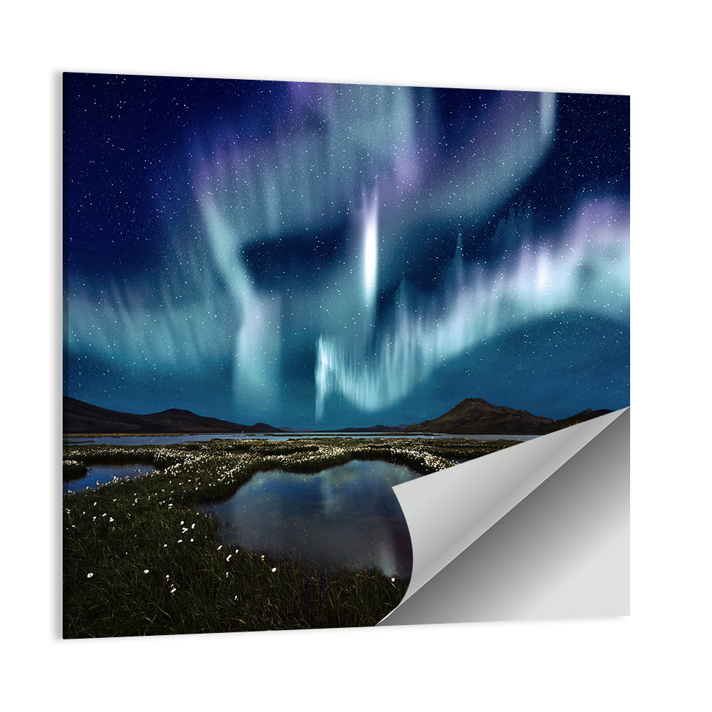 Icelandic Aurora Reflection Wall Art