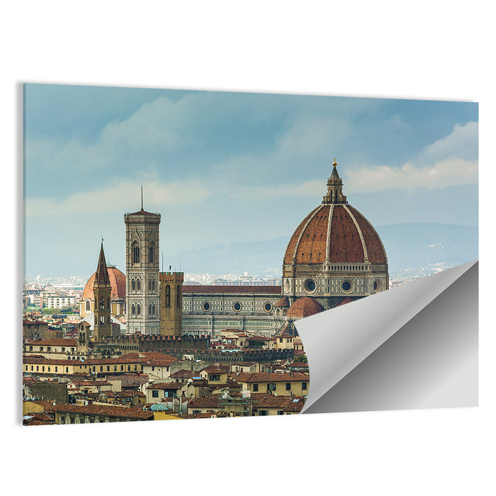 Florence Cathedral Dome and Bell Tower Wall Art as a poster print
