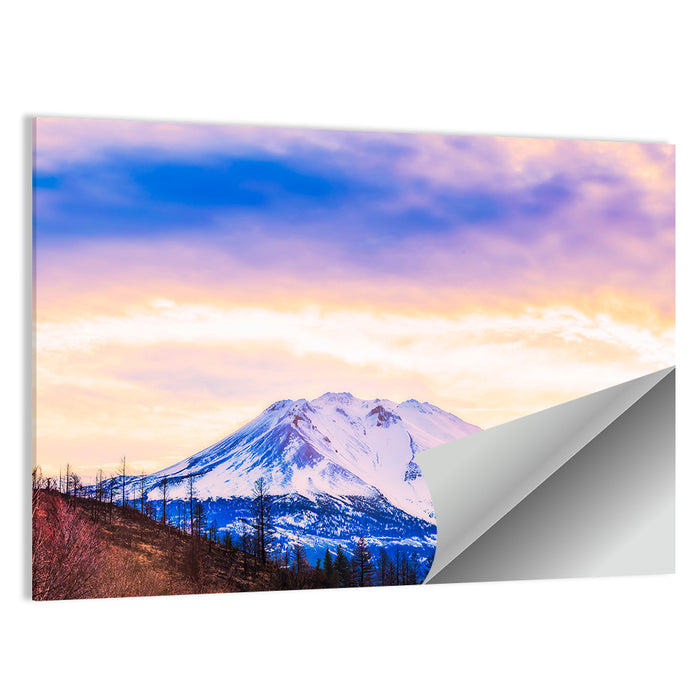Sunset Over Mount Shesta Wall Art as a poster print