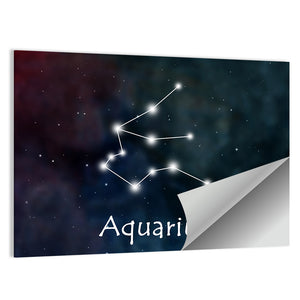 Aquarius Horoscope Constellation Wall Art