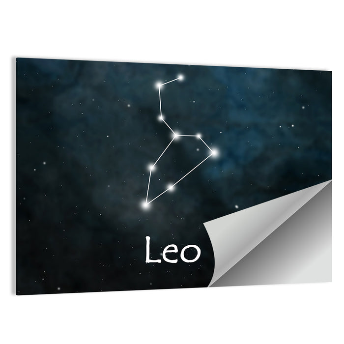 Leo Zodiac Constellation Wall Art as a poster print