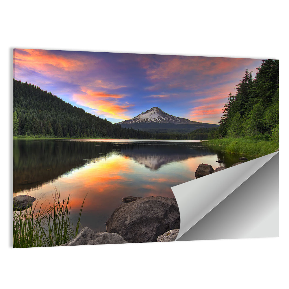 Mount Hood Reflected Over Trillium Lake Wall Art
