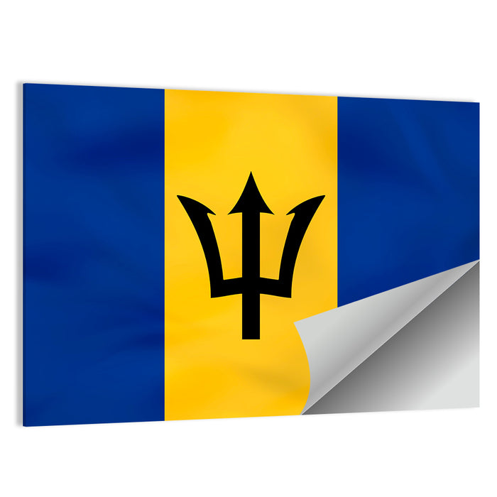 Barbados National Flag Wall Art as a poster print