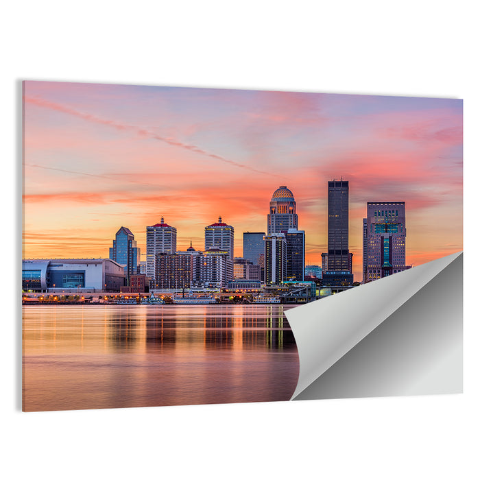 Louisville Skyline at Sunset Wall Art as a poster print