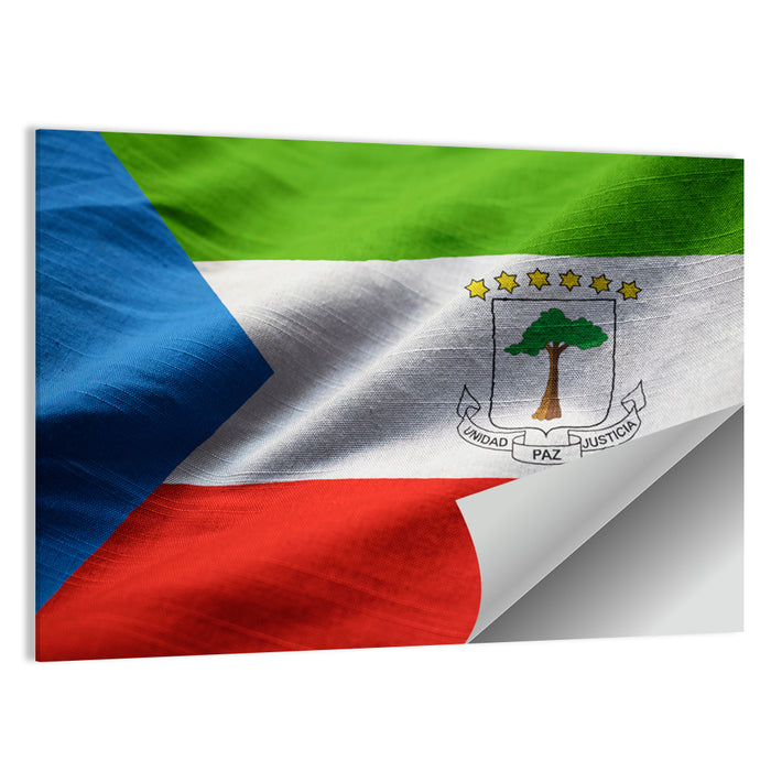 Equatorial Guinea Flag Wall Art as a poster print
