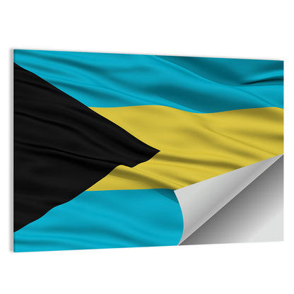 Bahamas Waving Flag Wall Art