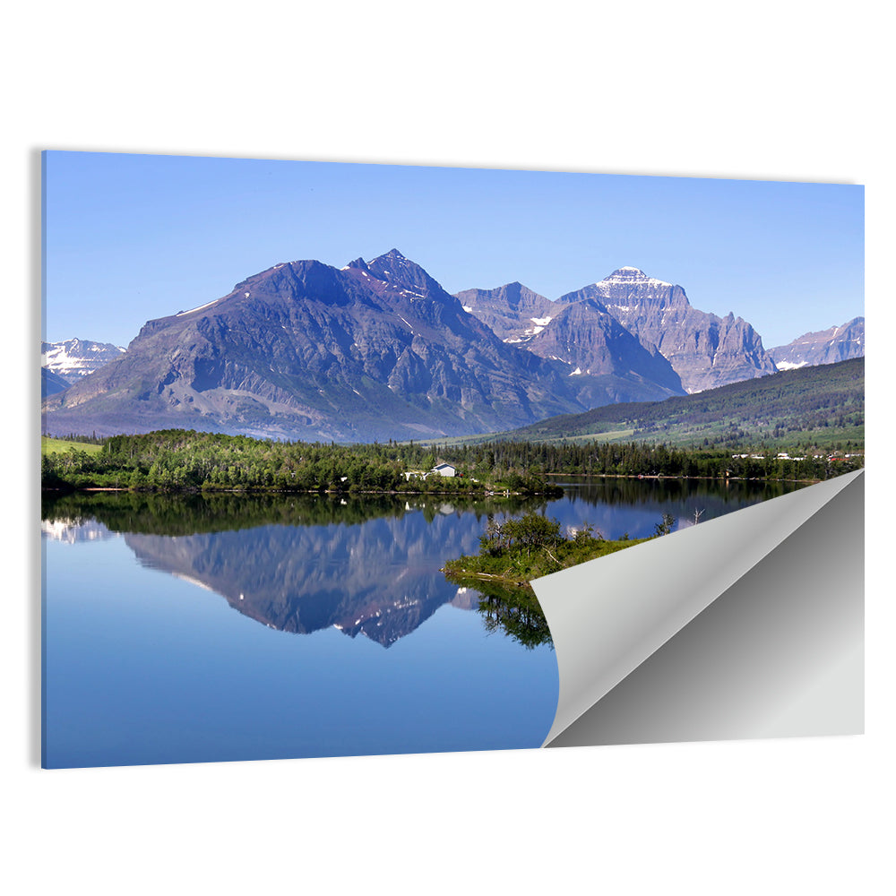 Glacier National Park Lake Reflection Wall Art