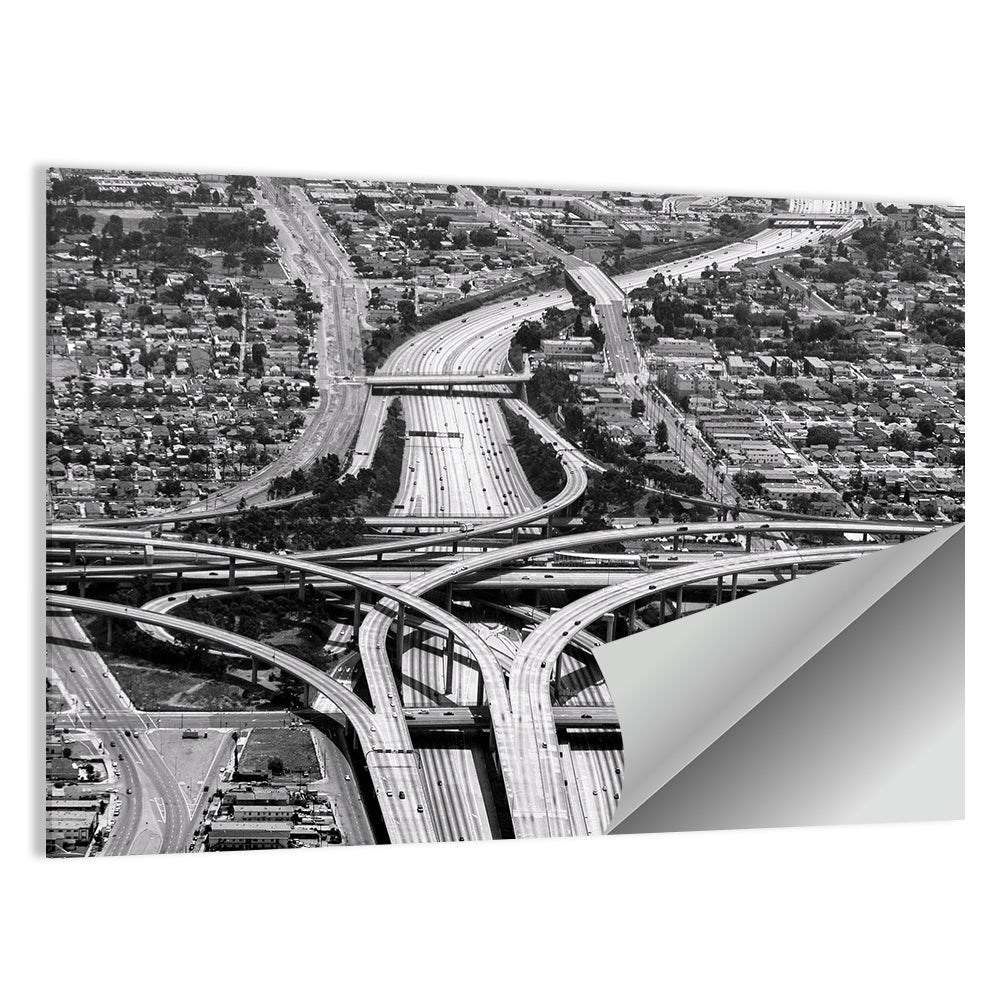 Highway Crossing At Los Angeles Airport Wall Art