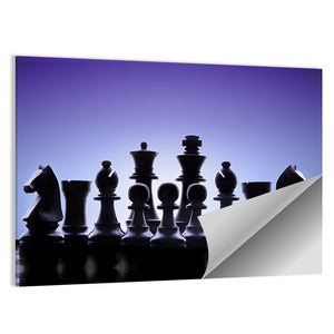 Backlit Chess Pieces Wall Art