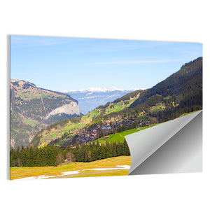 Jungfrau Mountain With Snow & Mountain Wall Art