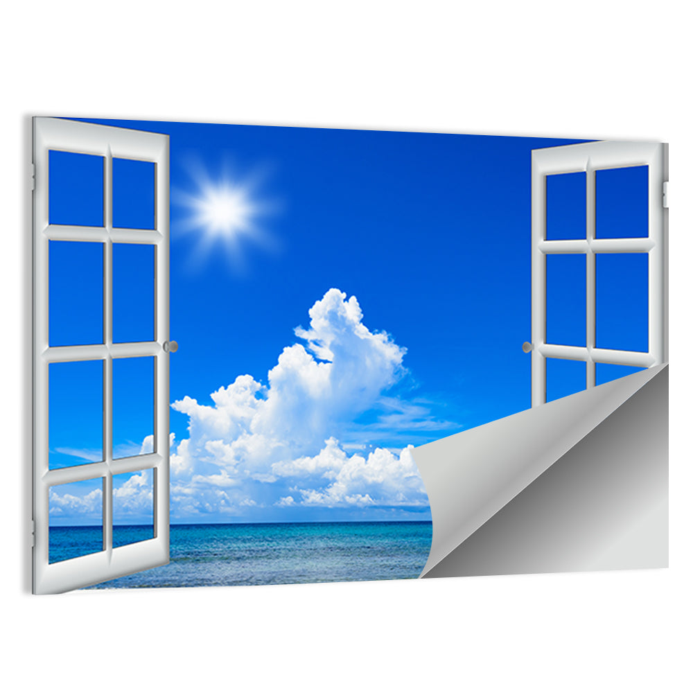 Seaside Window View Wall Art