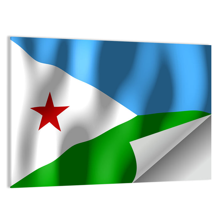Flag of Djibouti Wall Art as a poster print