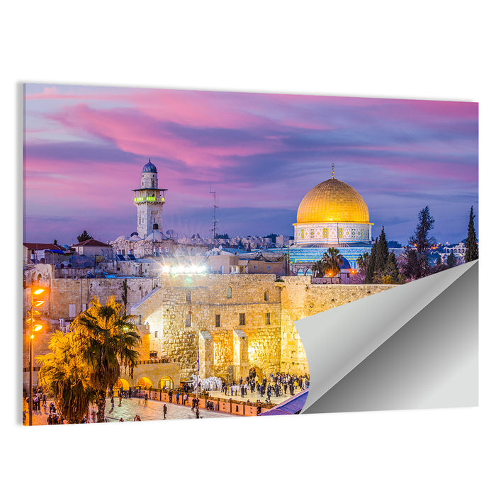 Temple Mount and Western , Jerusalem Wall Art as a poster print