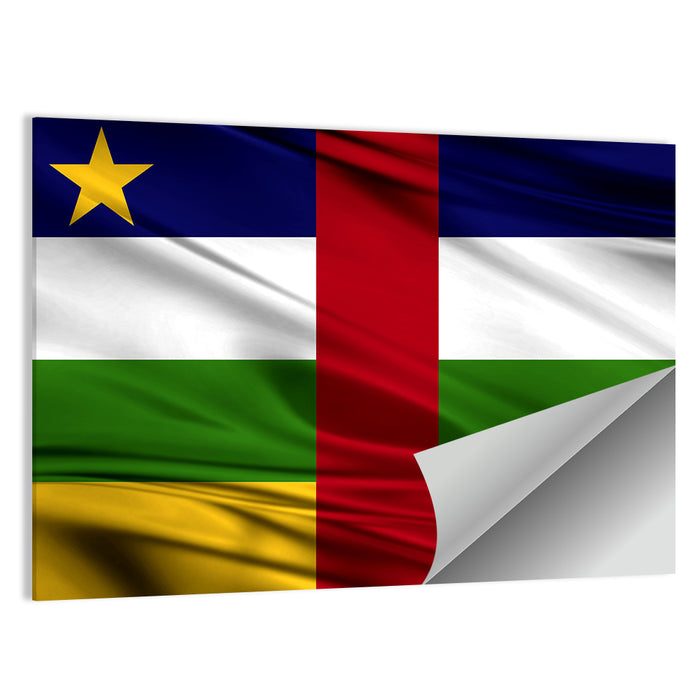 Central African Republic Flag Wall Art as a poster print