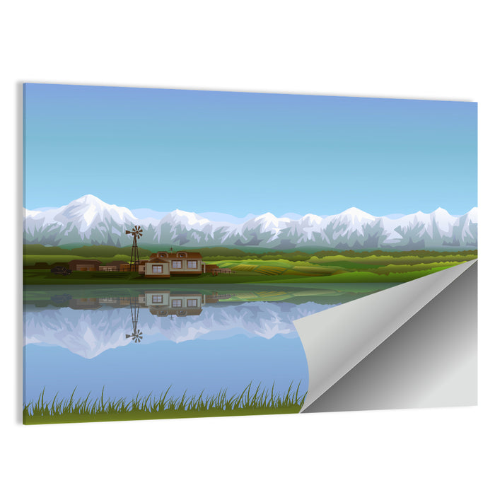 Alpine Lake Reflection Wall Art as a poster print