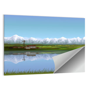 Alpine Lake Landscape Wall Art