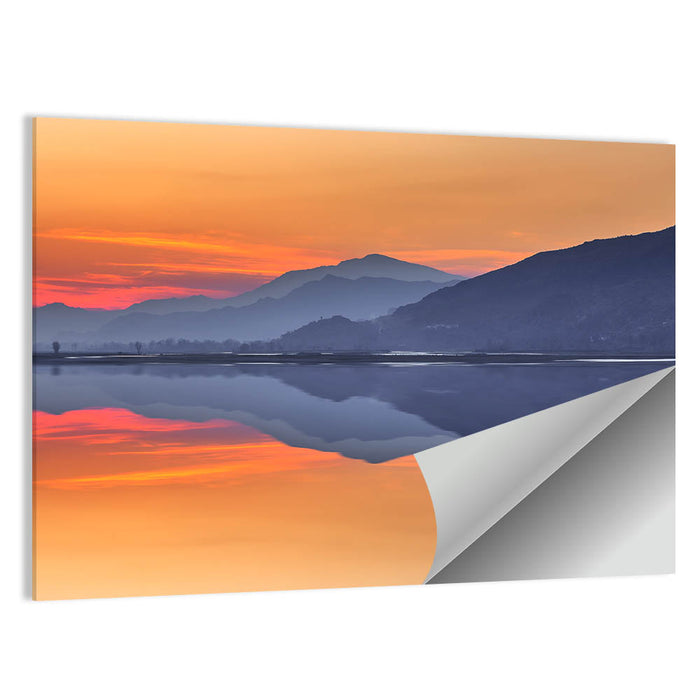 Swat River Sunset Reflection Wall Art as a poster print