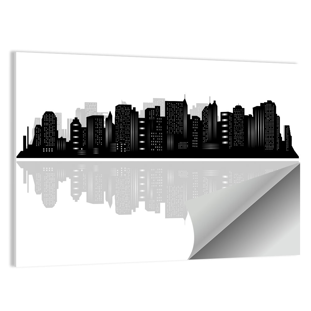 New York Skyline Silhouette Wall Art