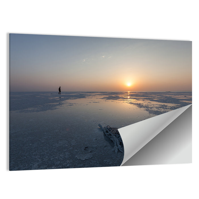 Danakil Desert Sunrise Over Lake Assal Wall Art as a poster print