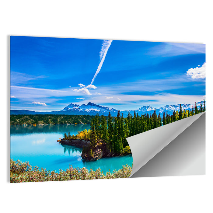Abraham Lake Shoreline Wall Art as a poster print