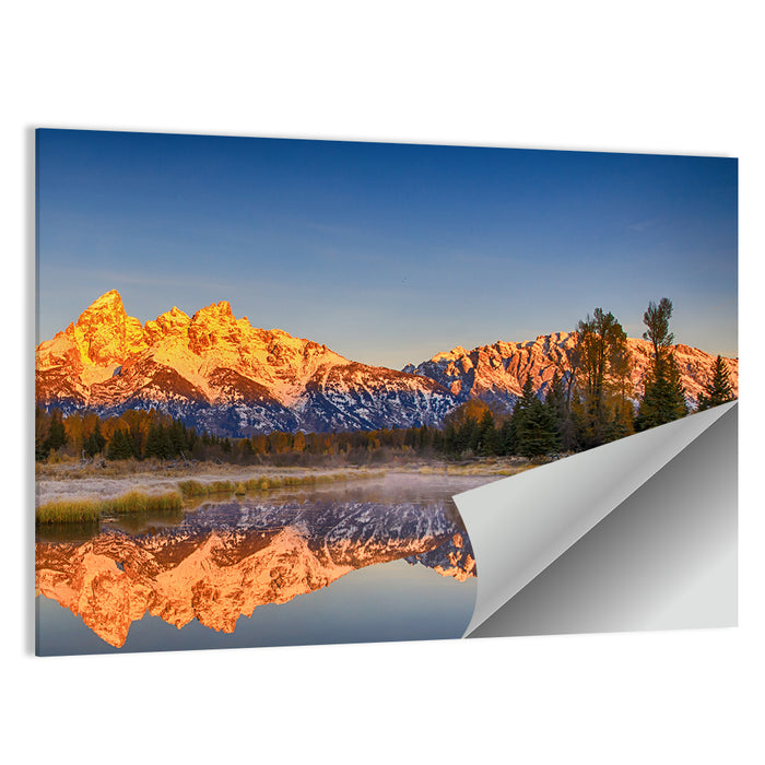 Grand Teton Sunrise Reflection Wall Art as a poster print