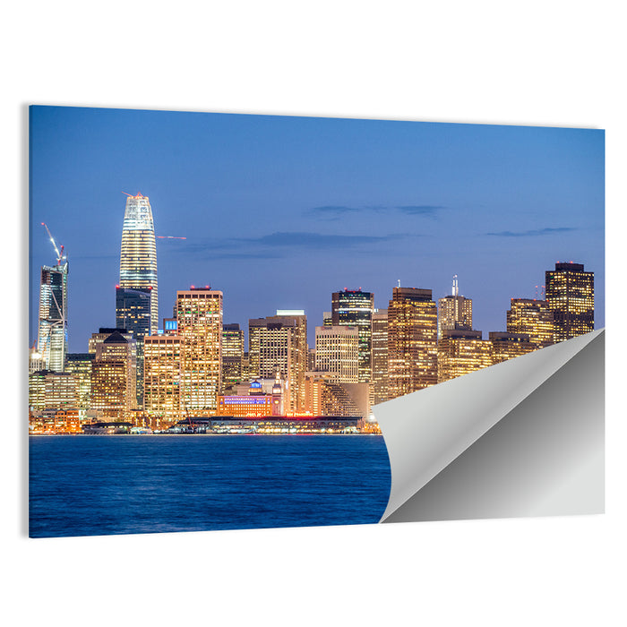 San Francisco Skyline at Twilight Wall Art as a poster print