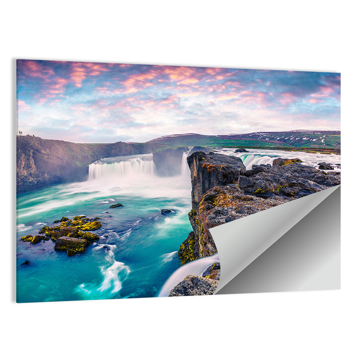 Goðafoss Waterfall at Dusk Wall Art as a poster print
