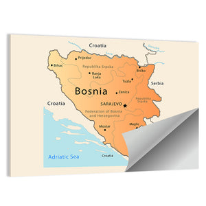 Bosnia Map Wall Art