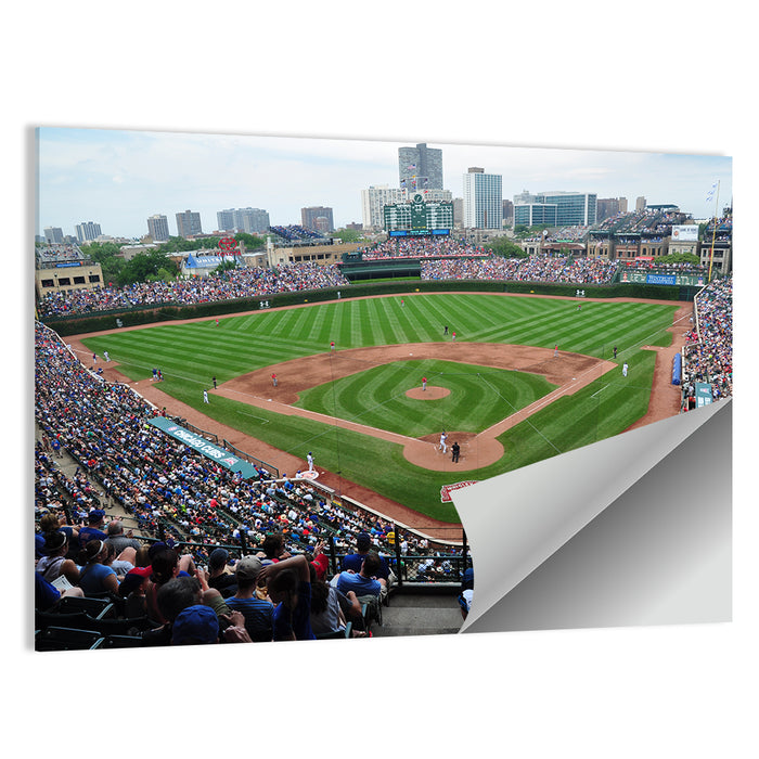 Wrigley Field Crowd Panorama Wall Art as a poster print
