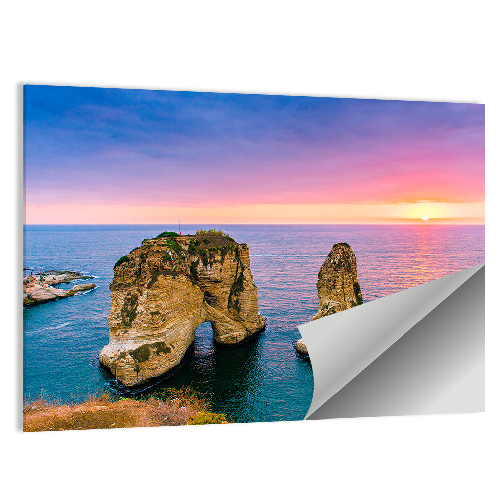 Raouché Rocks at Dusk, Beirut Wall Art