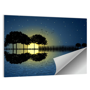 Guitar Island & Moonlight Wall Art