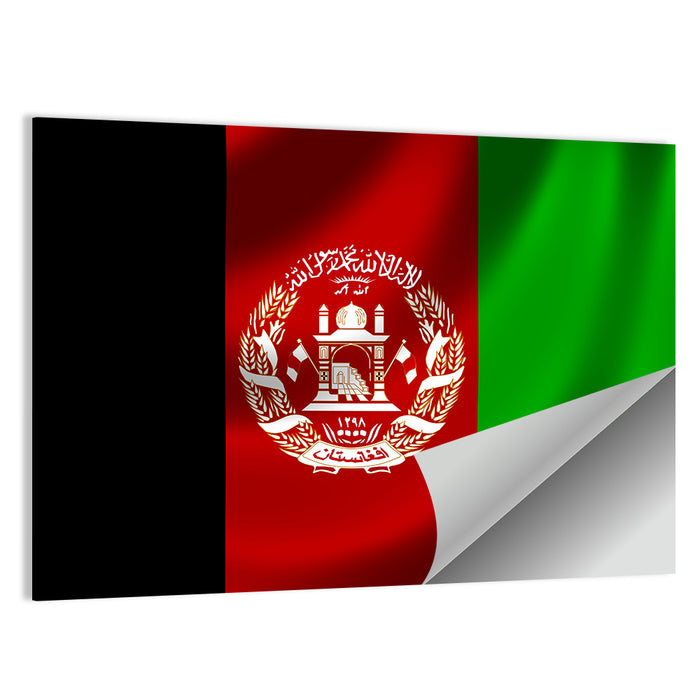 Waving Flag of Afghanistan Wall Art as a poster print