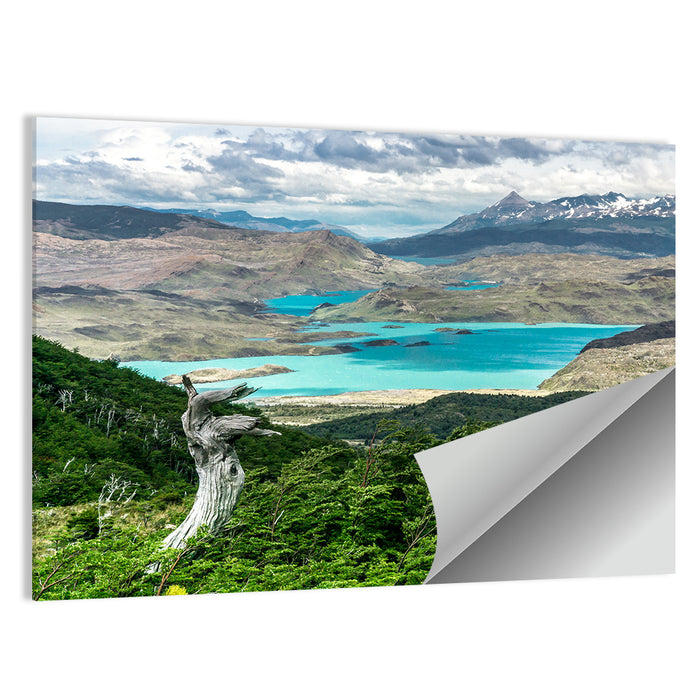 Hiking to Britanico Wall Art as a poster print