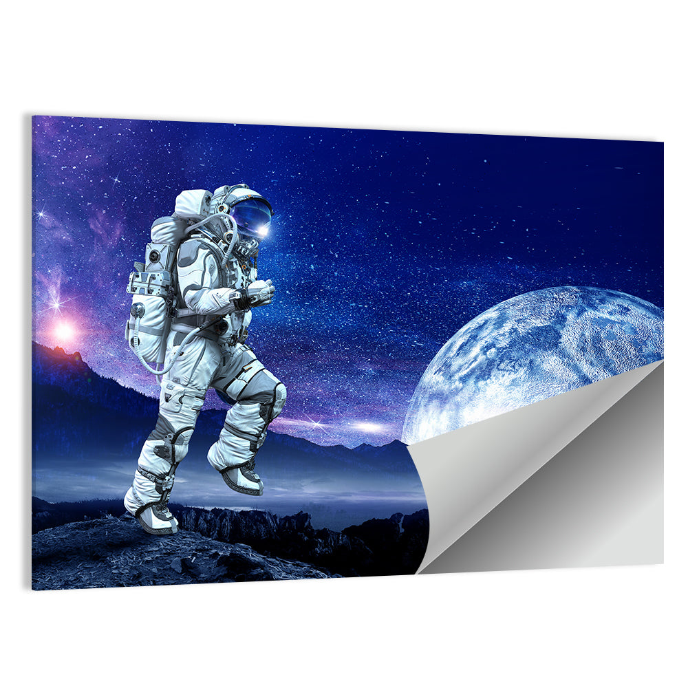Running Astronaut Wall Art