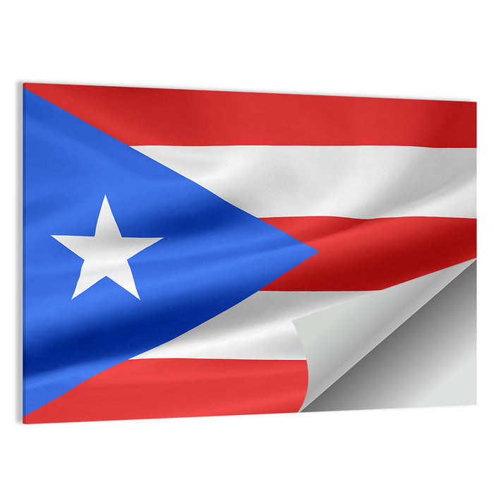 Flag of Puerto Rico Wall Art as a poster print