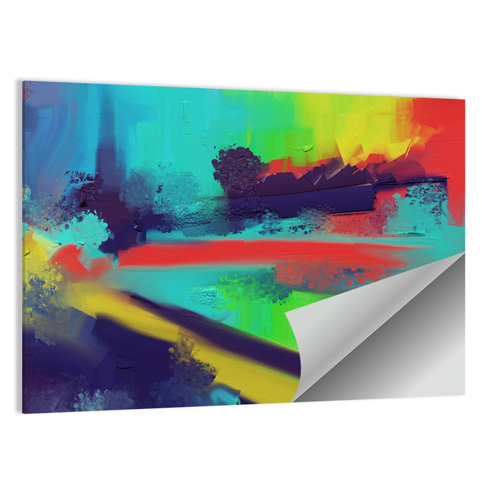 Vibrant Abstract Color Study Wall Art as a poster print