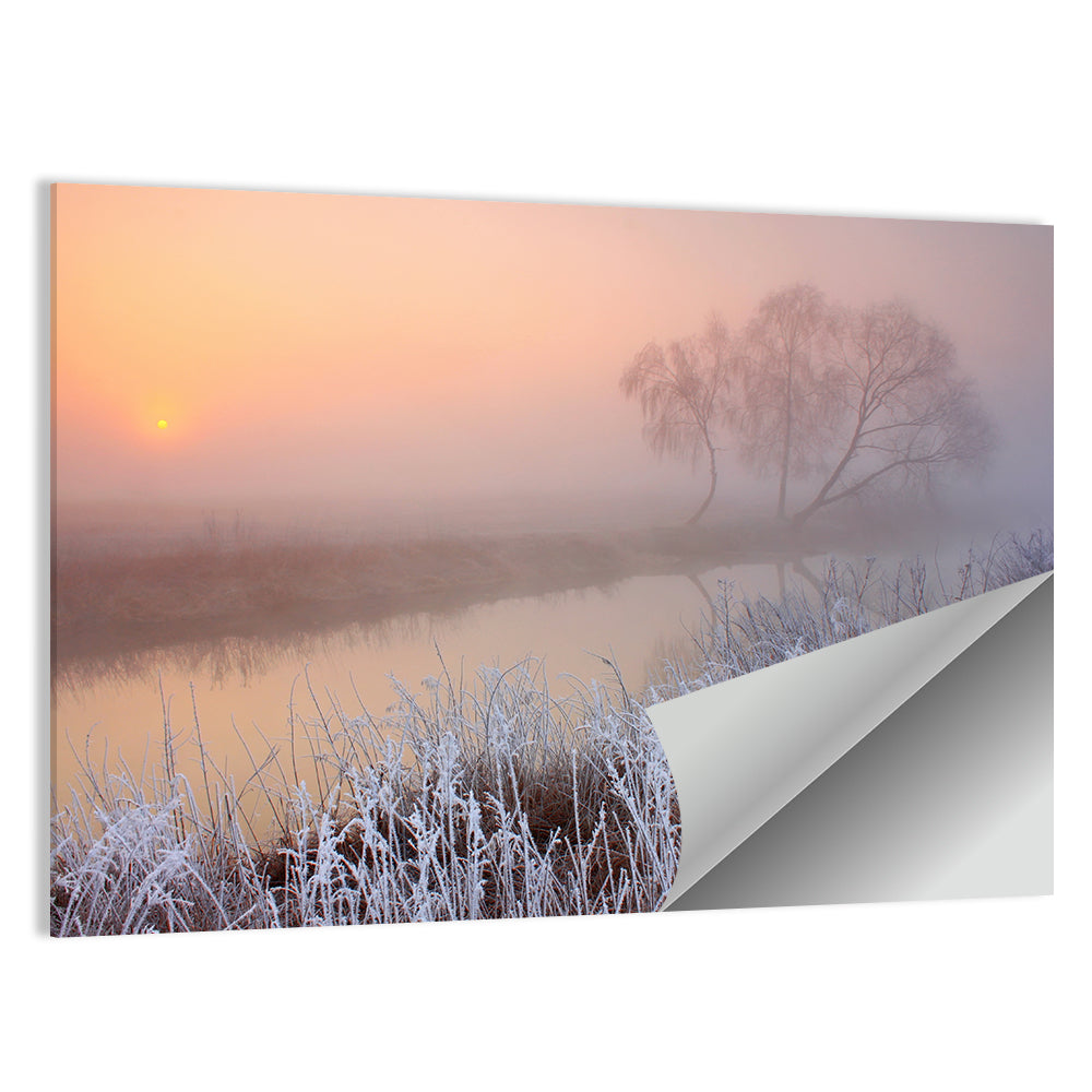 Misty Morning on the River Wall Art