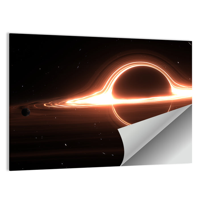 Planet Orbiting a Giant Black Hole Wall Art as a poster print