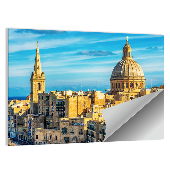 Valletta Skyline with Dome and Spire Wall Art as a poster print