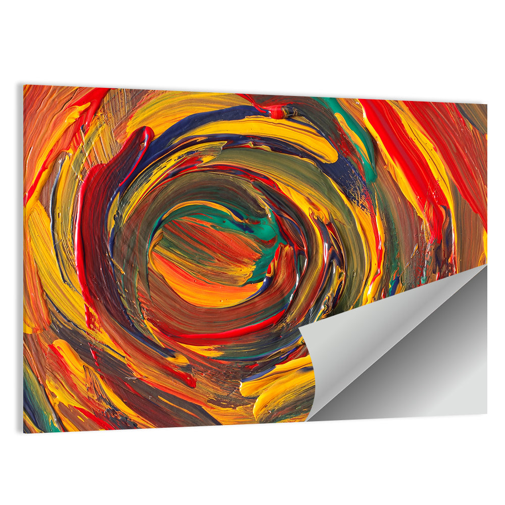 Vibrant Spiral Vortex Abstract Wall Art
