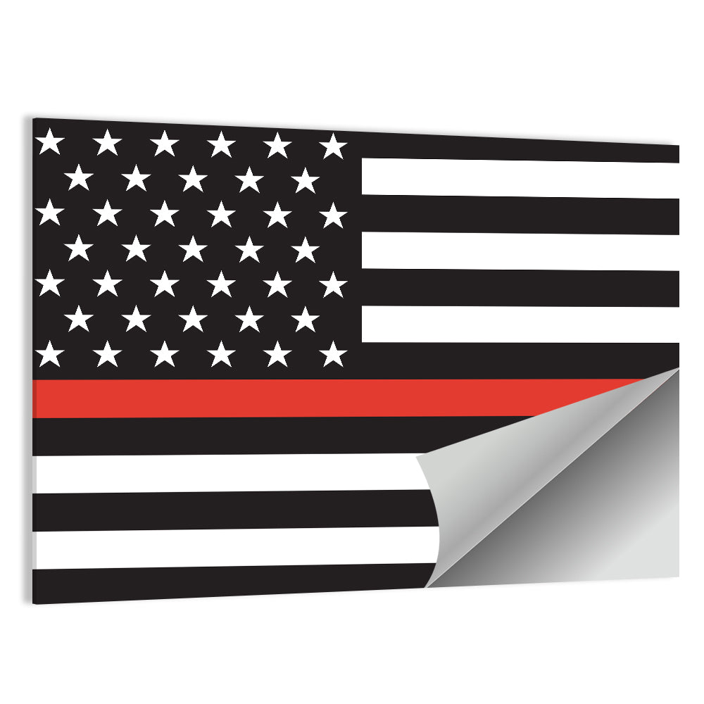 American Flag Minimalist Design Wall Art