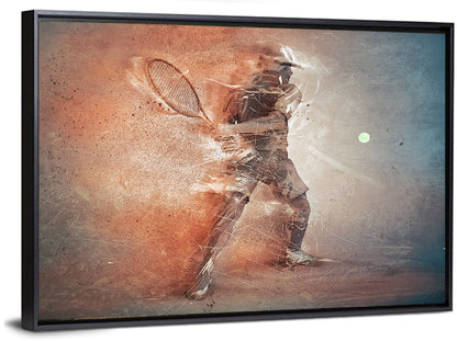 Tennis Player Abstract Wall Art