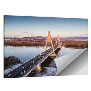 Megyeri Bridge Over The DanubeRiver Wall Art