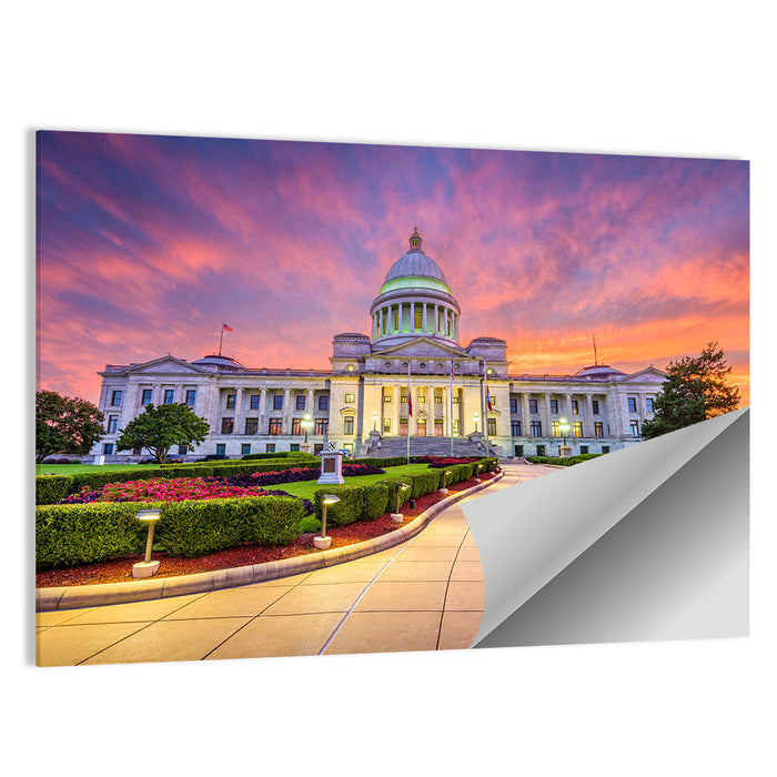 Arkansas State Capitol at Sunset Wall Art as a poster print