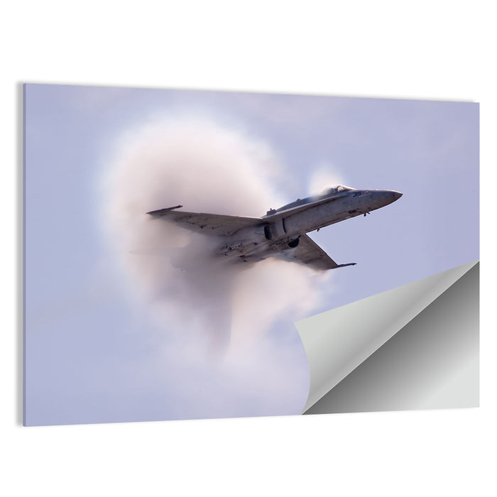 Supersonic Fighter Jet with Vapor Cone Wall Art as a poster print