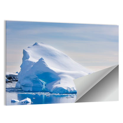 Antarctic Iceberg In Snow Wall Art