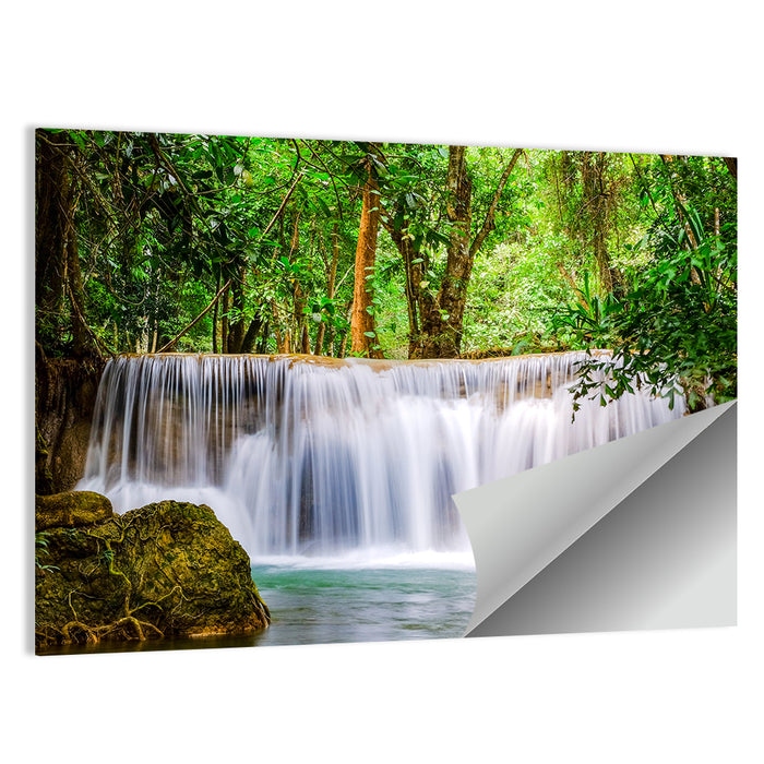 Huai Mae Khamin Waterfall, Jungle Canopy Wall Art as a poster print
