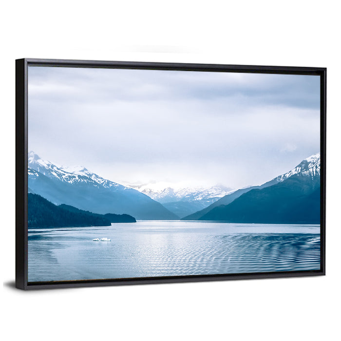 Tracy Arm Fjord Alaska Wall Art as a framed canvas